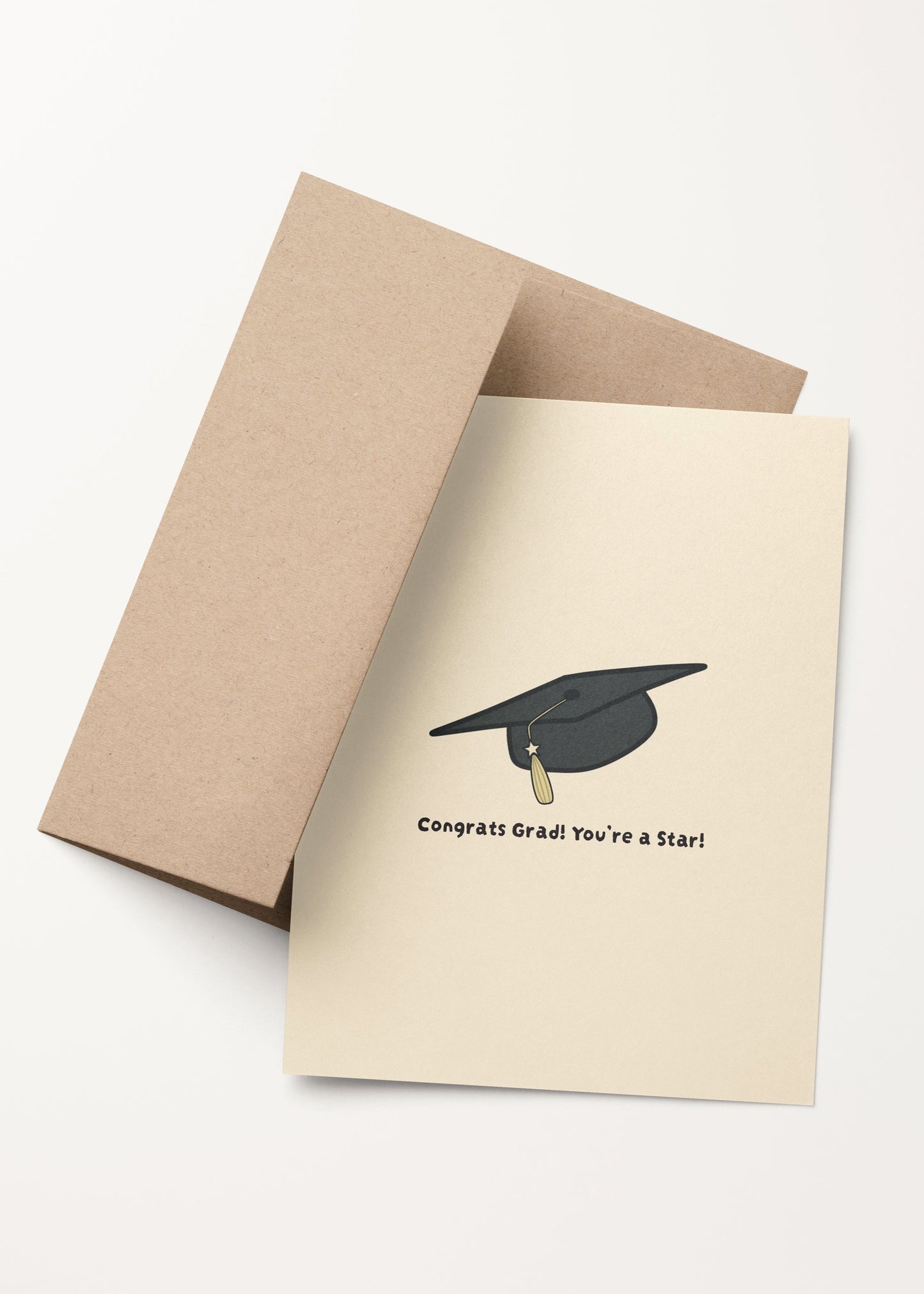 'congrats grad! you're a star!' star grad cap card