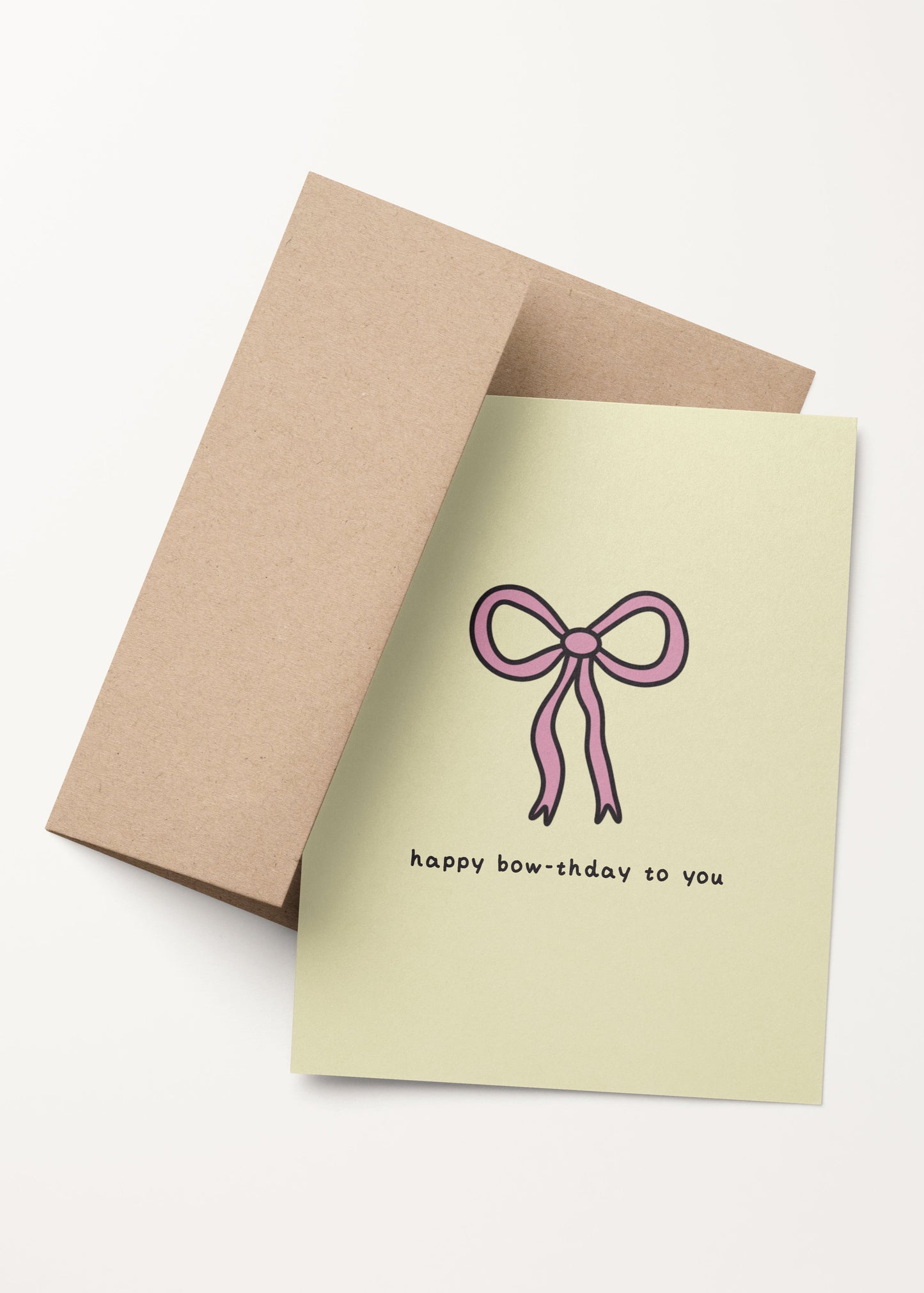 'happy bow-thday to you' bow birthday card