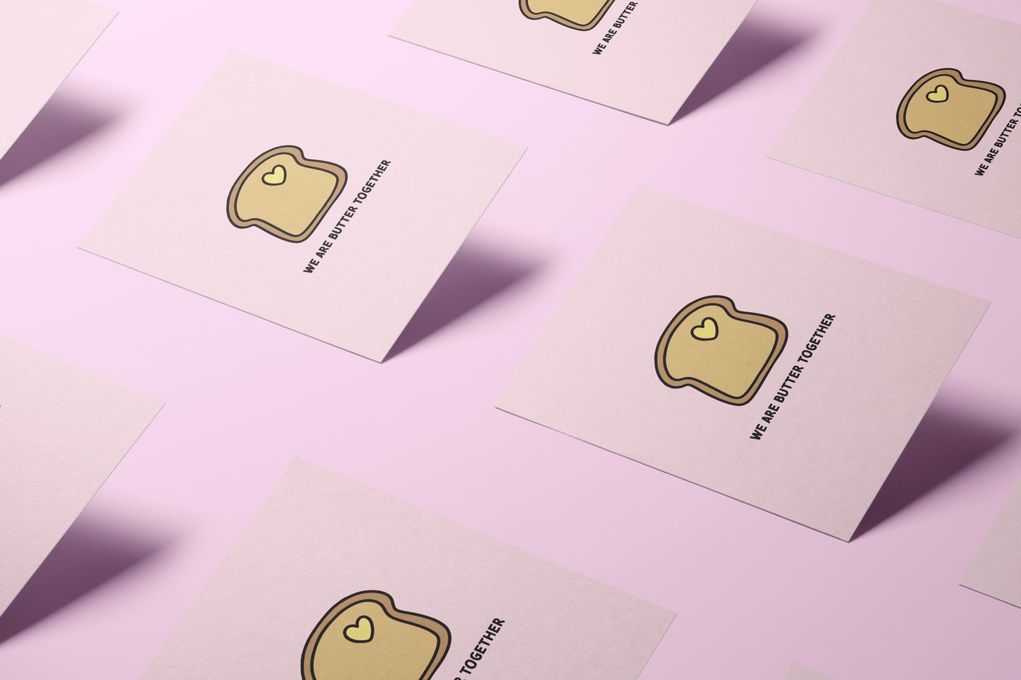 'butter together' toast card